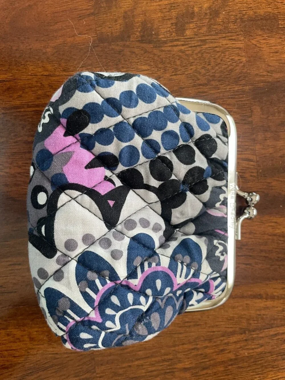 Vera Bradley Women's Kisslock Purple Floral Coin Purse 4